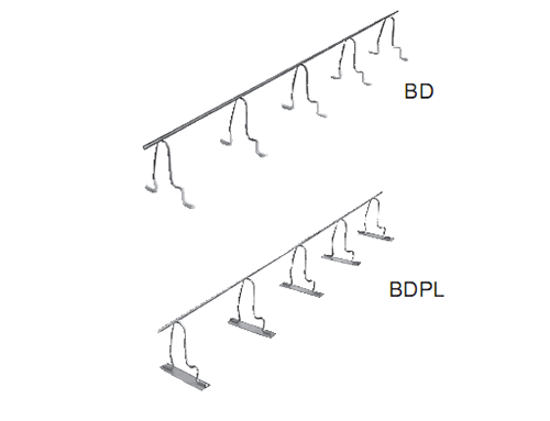 樓板用間隔件（雙層配筋接連，通長式）BD